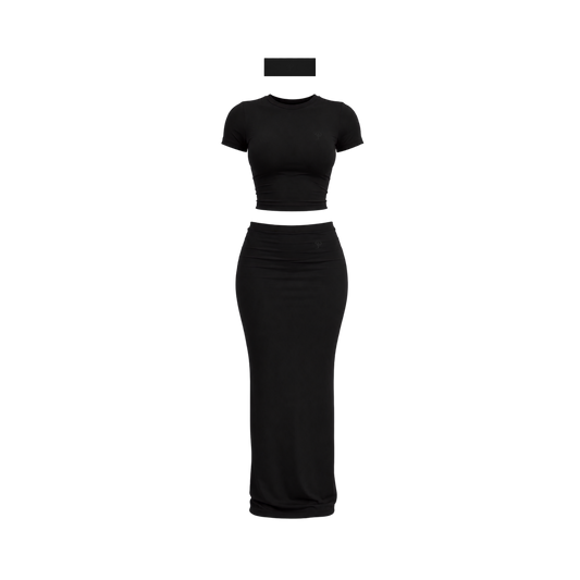 Bloom Maxi Skirt Set(NOIR)