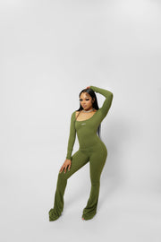 Sculpt Jumpsuit (OLIVE)