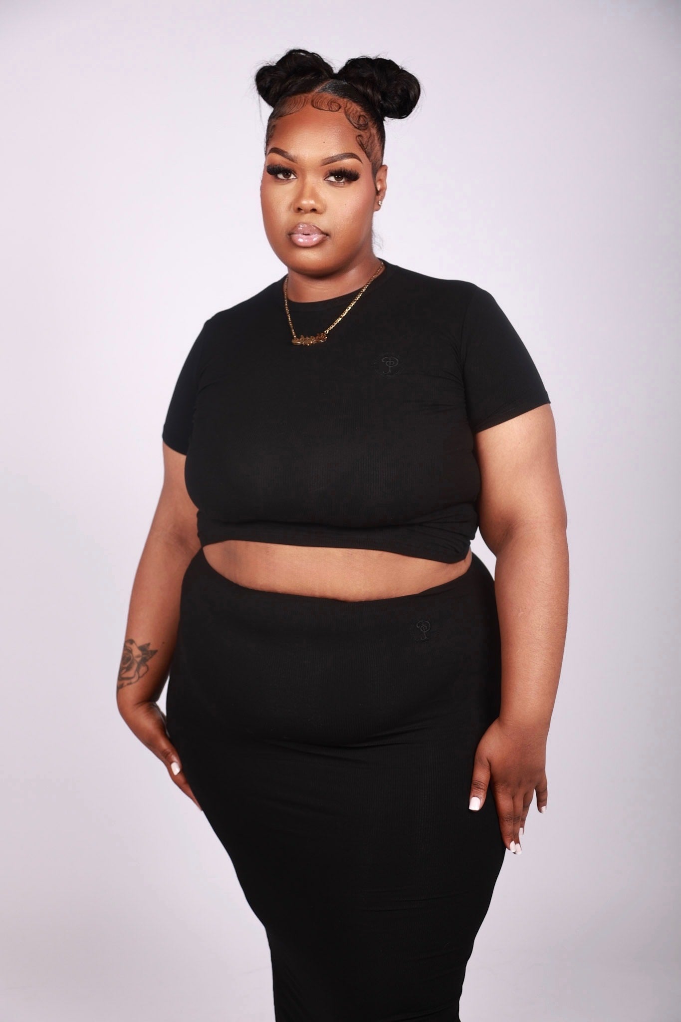 Bloom Maxi Skirt Set(NOIR)