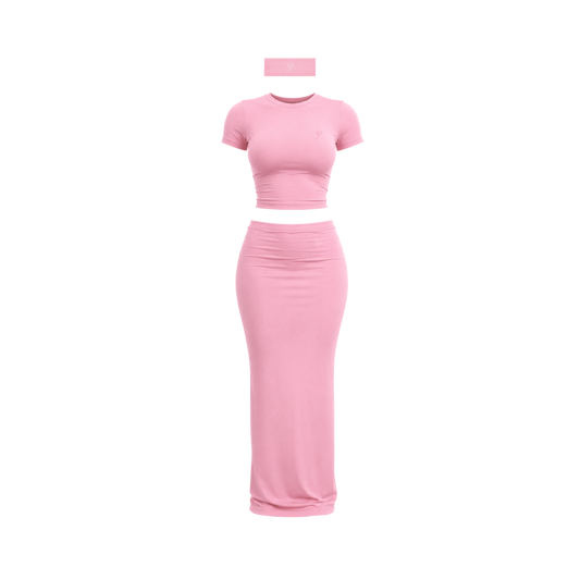 Bloom Maxi Skirt Set(BLUSH)