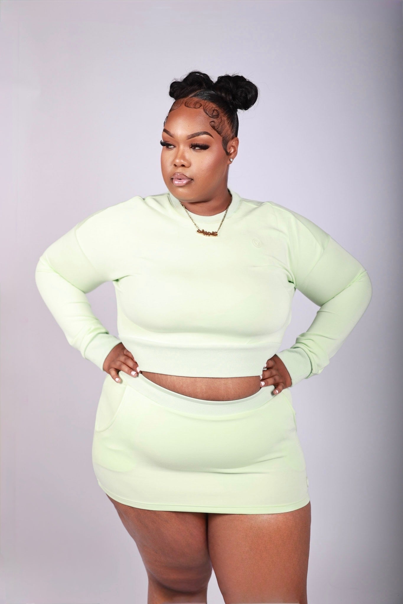 Amour Mini Skirt Set(MINT)