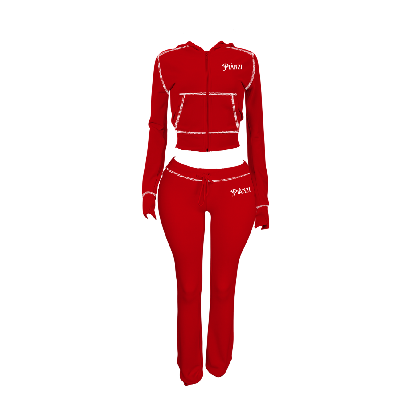 WAFFLE KNIT SET(CRIMSON)