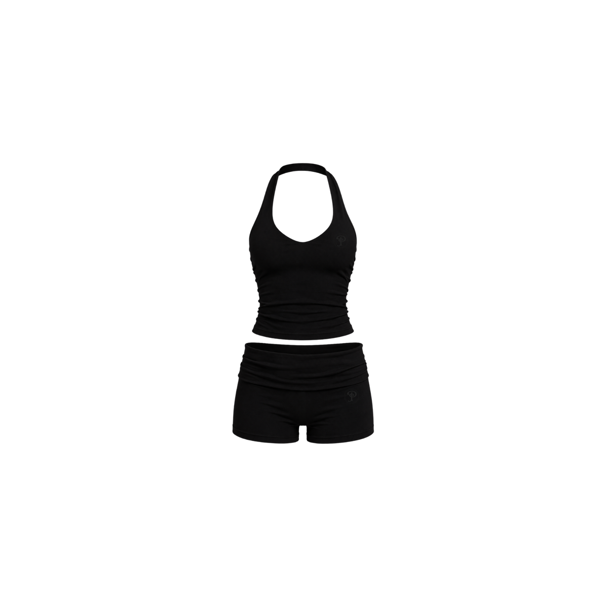 AURA HALTER TOP SET(EBONY)