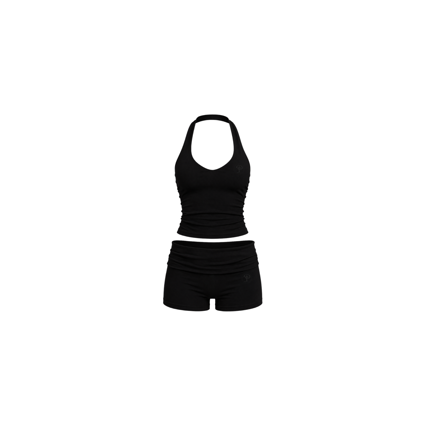 AURA HALTER TOP SET(EBONY)